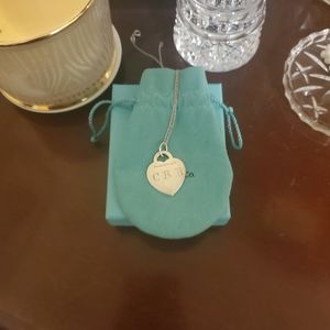 Please Return To Tiffany's Charm with 925 Sterling Silver Chain
